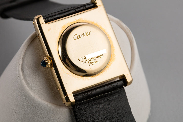 1970's Cartier 18K YG Louis Cartier Tank Jumbo Automatic