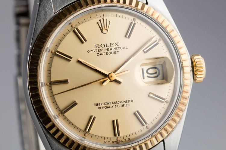 1973 Rolex Two-Tone DateJust 1601 Champagne Sigma Dial
