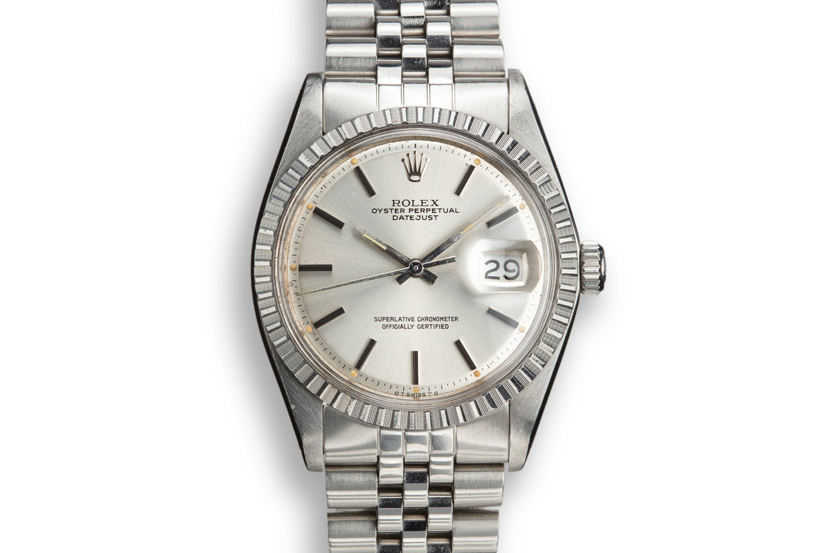 have tillid høst Panorama HQ Milton - 1974 Rolex DateJust 1603 Silver Sigma RAIL DIAL Dial, Inventory  #A2725, For Sale