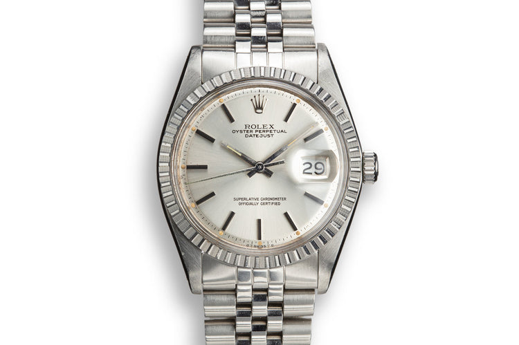 1974 Rolex DateJust 1603 Silver Sigma RAIL DIAL Dial