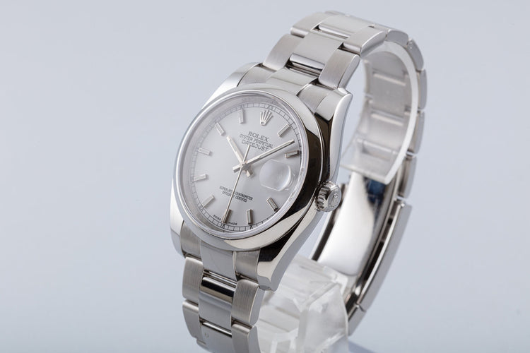 2015 Rolex DateJust 116200 White Dial with Box and Card