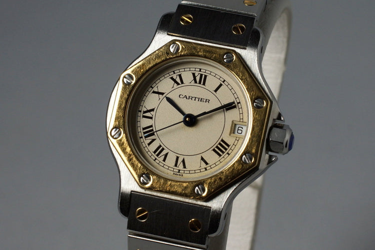 Cartier Ladies Quartz Two Tone Santos Octagon 187903