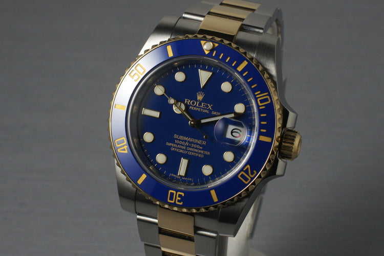 2009 Rolex 18K/SS Submariner 116613 with Box and Papers