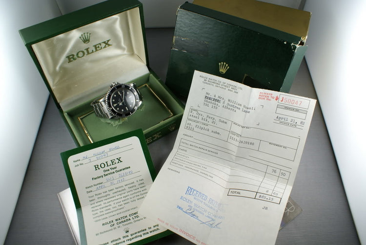 Rolex Submariner Dial Ref: 5513 with box and papers and service paper
