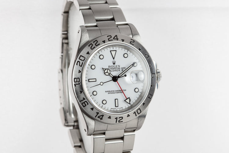 1998 Rolex Explorer II 16570 White Dial with Box and Papers