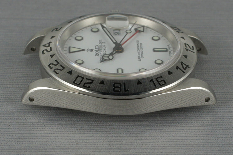 2000 Rolex Explorer II 16570 with White Dial