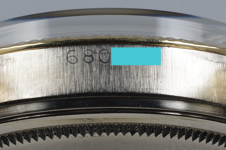 1961 Rolex Two Tone DateJust 1601 Glossy Gilt Black Dial