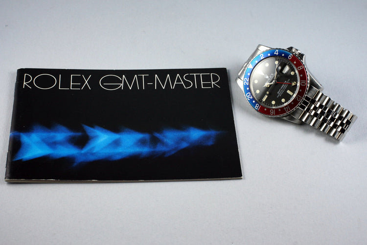 1981 Rolex GMT 16750 Matte Dial with Box and Papers