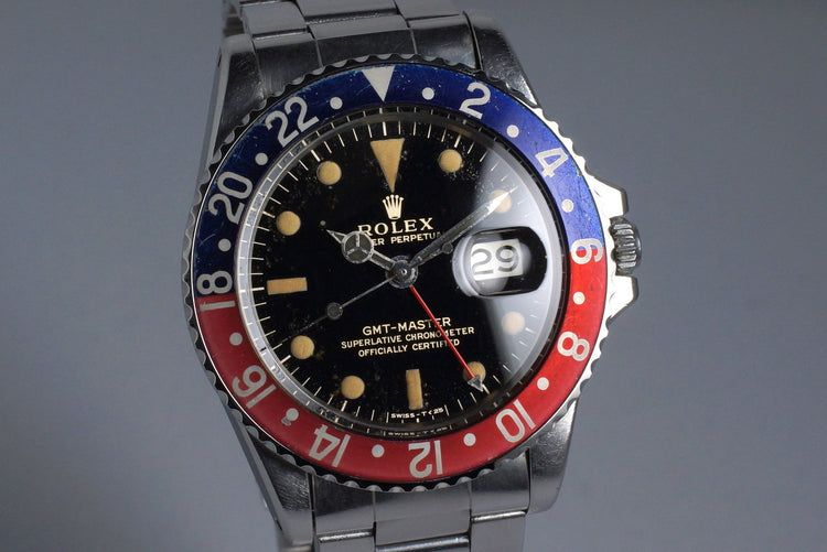 1966 Rolex GMT 1675 Glossy Gilt Dial