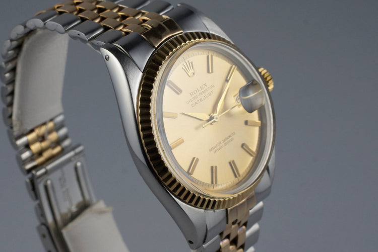 1962 Rolex Two Tone DateJust 1601 Non-Luminous Champagne Dial