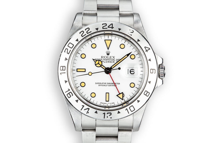 1991 Rolex Explorer II 16570 White Dial