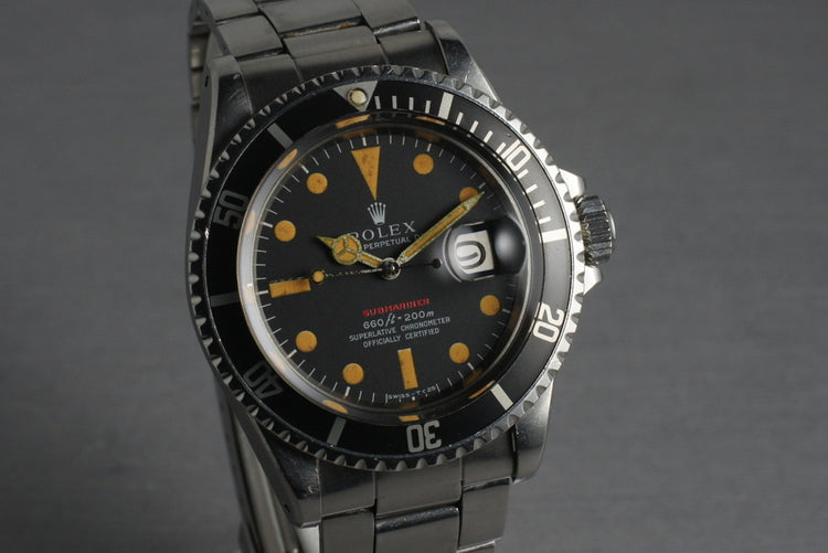 Rolex Red Submariner 1680 with ORANGE tritium Mark IV Dial