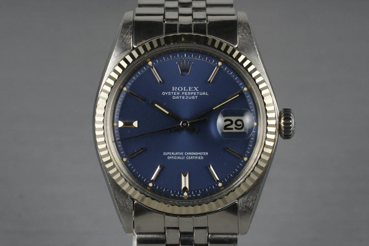 1972 Rolex DateJust 1601 Blue Sigma Dial