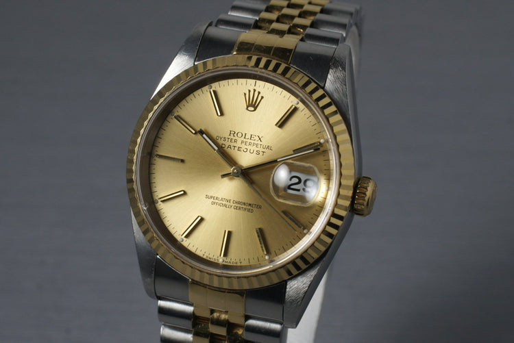 1995 Rolex 18K/SS DateJust 16233