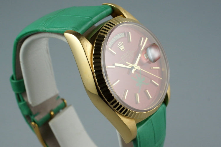 1987 YG Day-Date 18038 with Red Stella Oman Dial