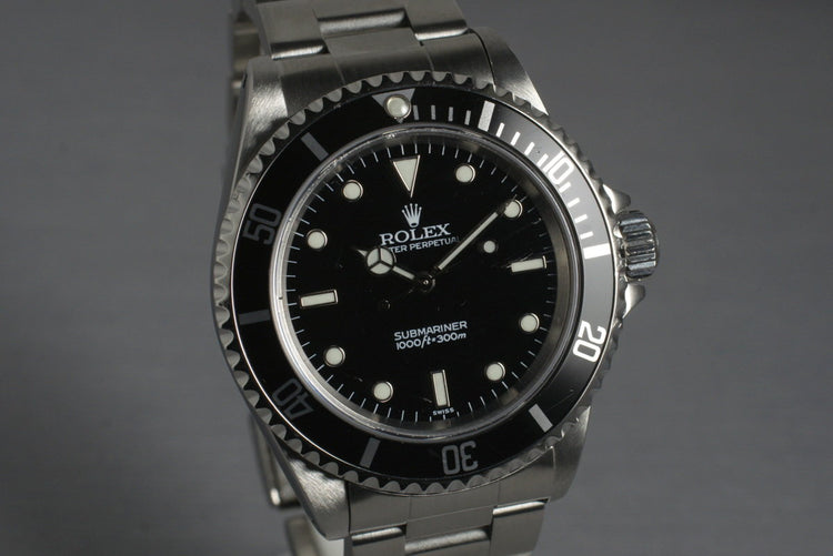 1999 Rolex Submariner 14060 with Box and Papers