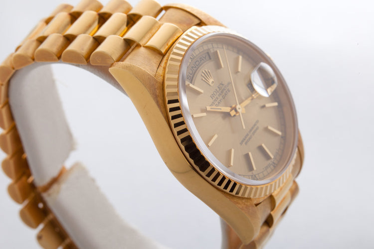 1995 Rolex YG Day Date 18238 Double Quick