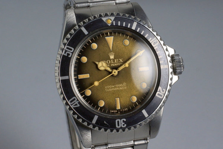 1966 Rolex Submariner 5513 with Tropical Glossy Gilt Dial