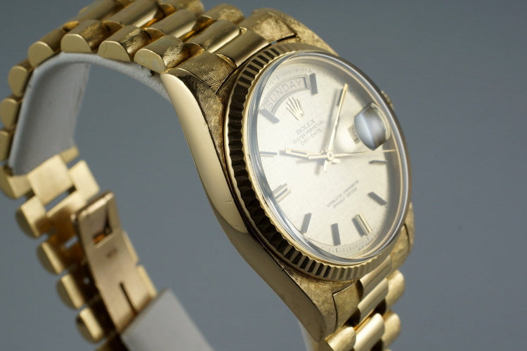 1972 Rolex YG Day-Date 1803 Linen Sigma Dial