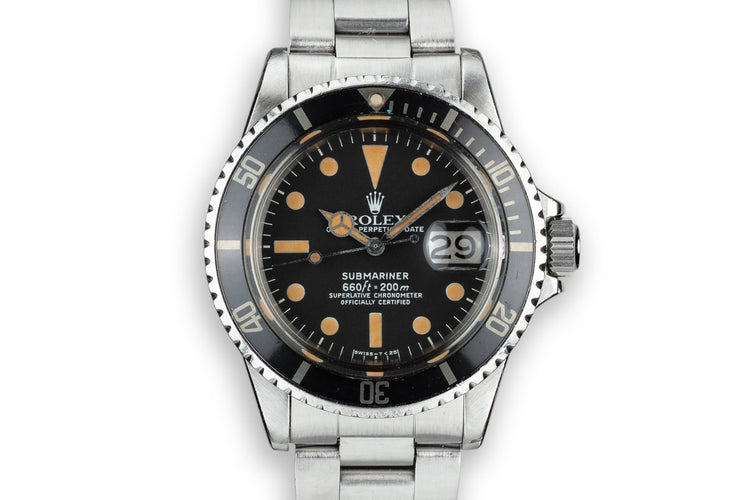 1975 Rolex Submariner 1680 with Pumpkin Patina