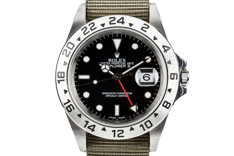 2003 Rolex Explorer II 16570 with Black Dial