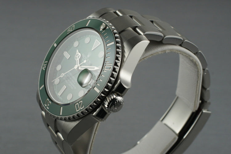 2013 Rolex Green Submariner 116610LV with Box and Papers