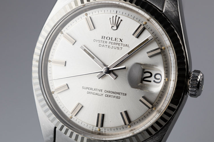 1970 Rolex DateJust 1601 Silver "Wide Boy" Dial