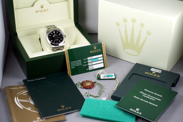 2012 Rolex Explorer 214270 with Box and Papers