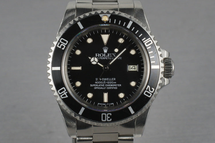 Rolex Sea Dweller 16660 with RSC service Papers