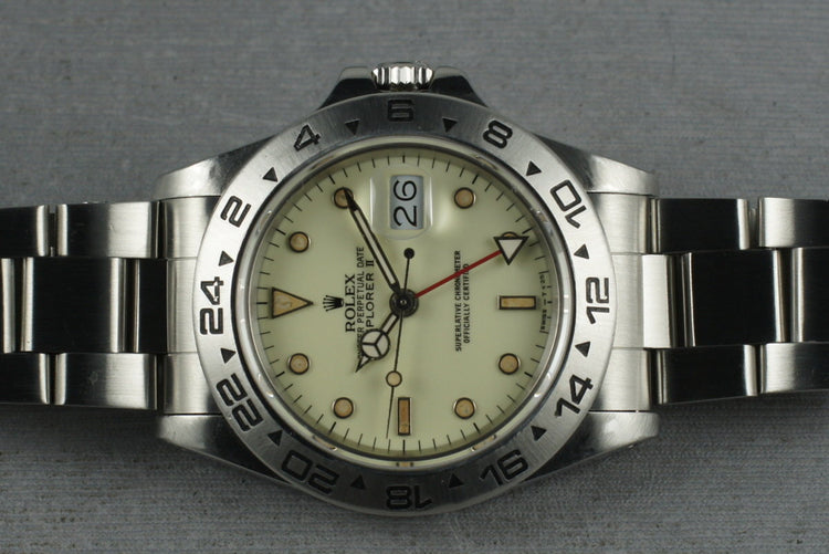 Rolex Explorer II 16550 Cream Rail Dial