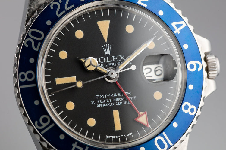 1977 Rolex GMT-Master 1675 "Blueberry" with Radial Dial and Red GMT Hand