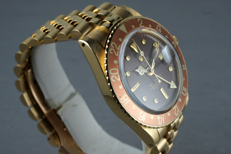 1969 Rolex 18K YG GMT-Master 1675 with Root Beer Dial
