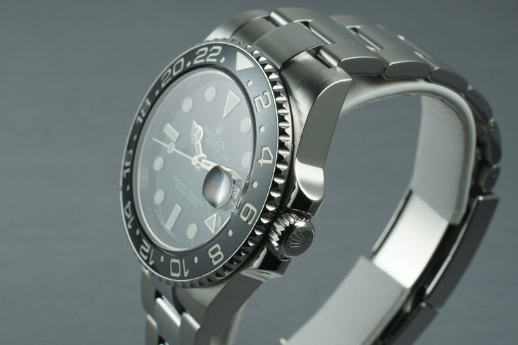 2009 Rolex GMT II 116710LN with Box and Papers