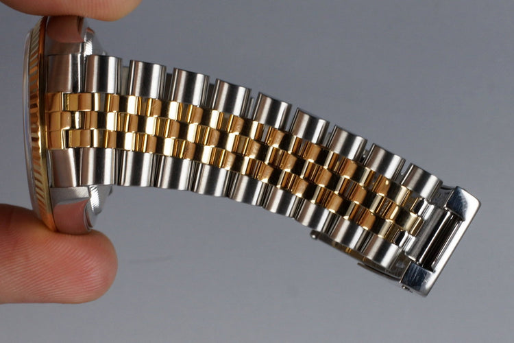 2001 Rolex Two Tone DateJust 16233 Tapestry Dial with Box and Papers