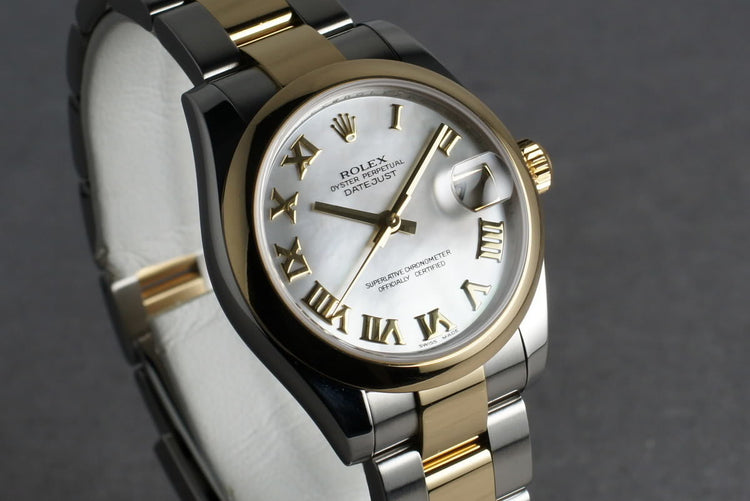 2006 Rolex Midsize 18K/SS Datejust 178243 with Box and Papers