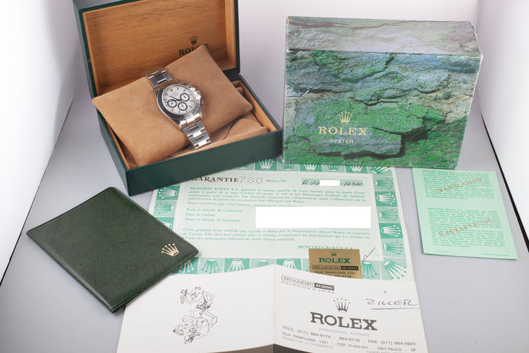 1999 Rolex Zenith Daytona 16520 White Dial with Box and Papers