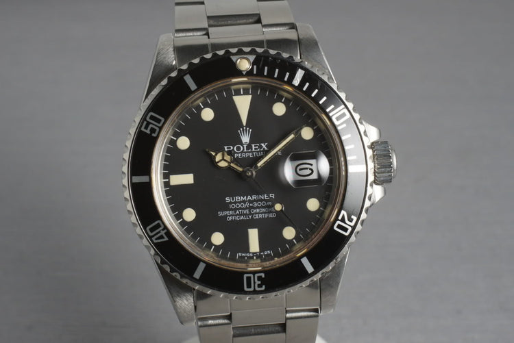 Rolex Submariner 16800 Matte Dial