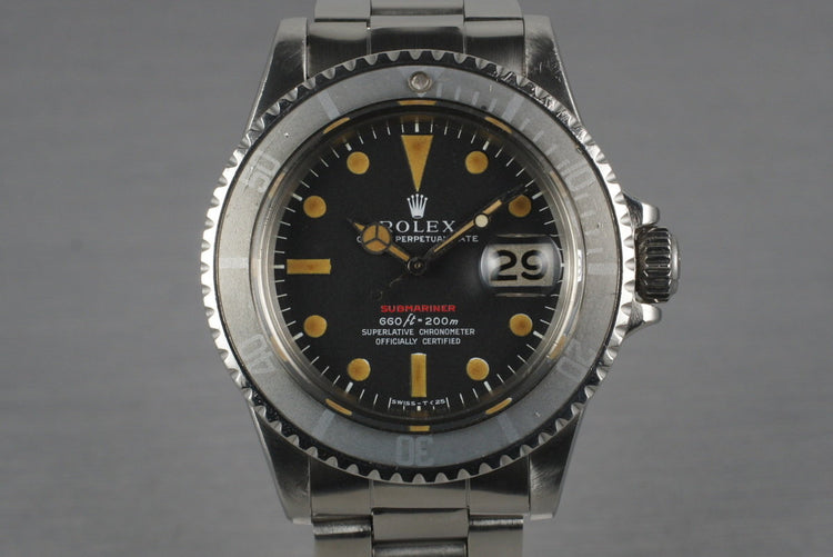 1970 Rolex Red Submariner 1680 Mark 4 Dial