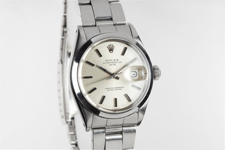 1970 Rolex Date 1500 Silver Dial