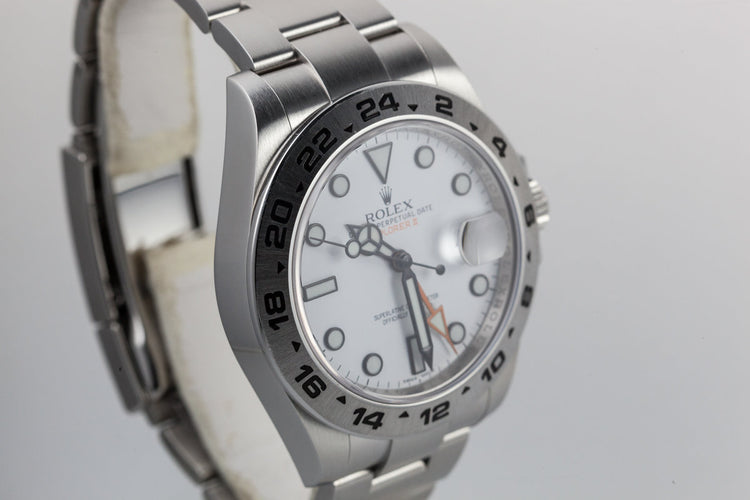 2013 Rolex Explorer II 216570 White Dial with Box and Papers