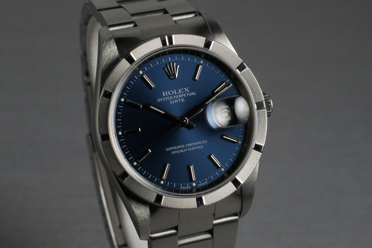 2006 Rolex Blue Dial Date 15210