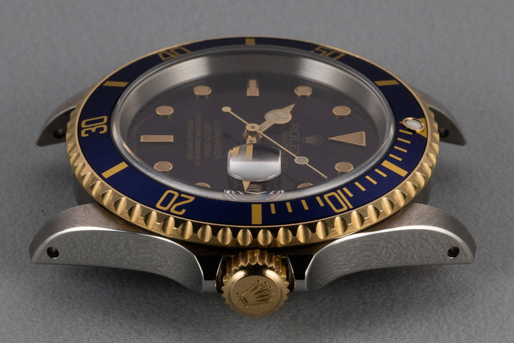 1991 Rolex Two-Tone Submariner 16613 Blue Dial