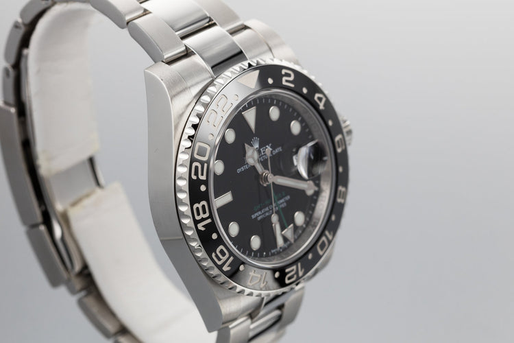 2017 Rolex GMT-Master II 116710LN Black Bezel with Box and Papers