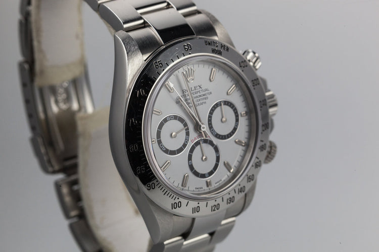 1999 Rolex Zenith Daytona 16520 White Dial