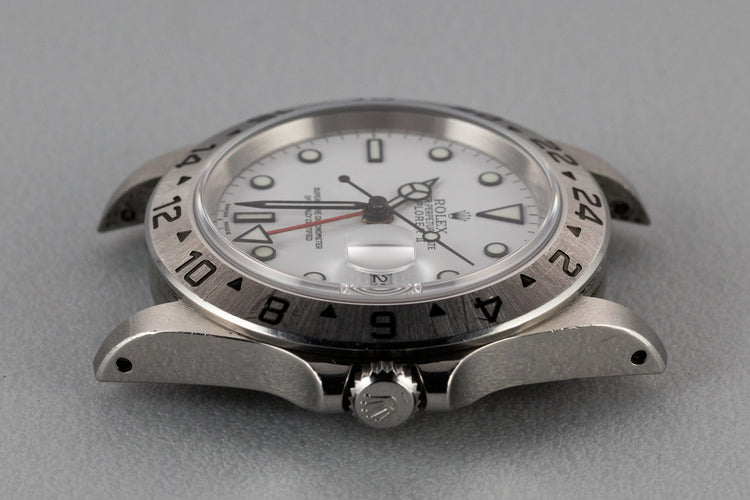 2002 Rolex Explorer II 16570 White Dial