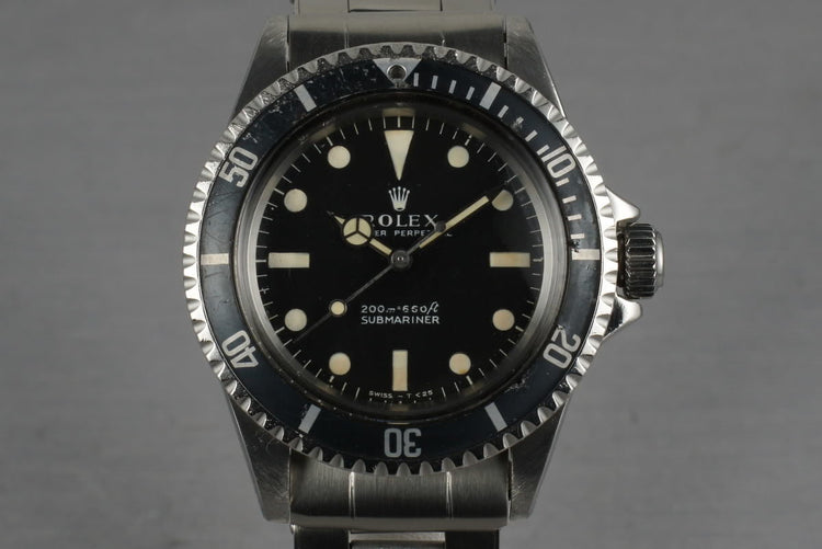 1967 Rolex Submariner 5513 Meters First with 7206 bracelet