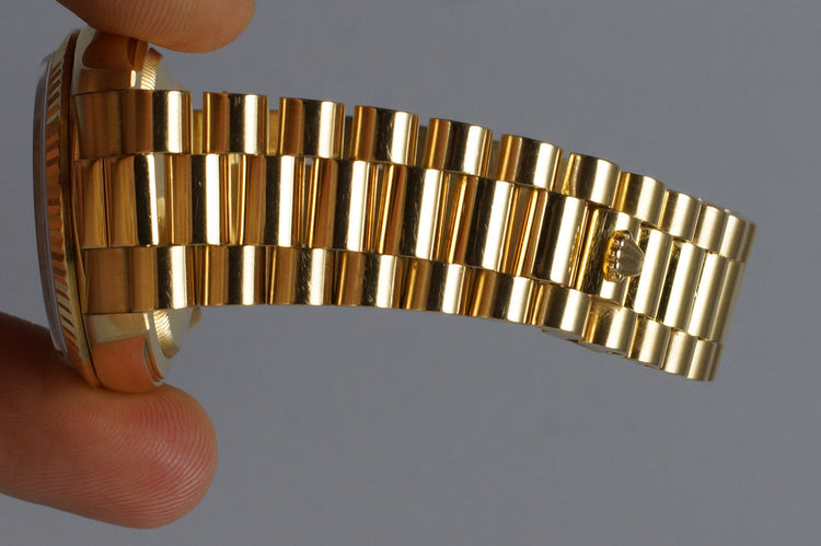 1991 Rolex YG Day-Date 18238 Factory Champagne Diamond Dial