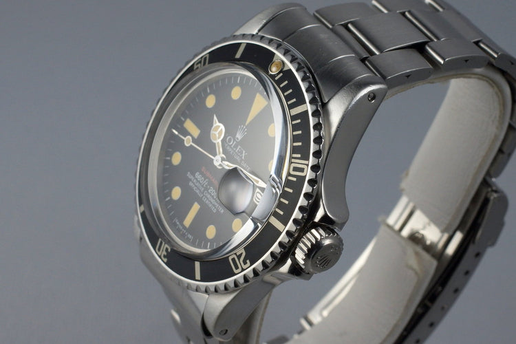 1972 Rolex Red Submariner 1680 Mark VI Dial