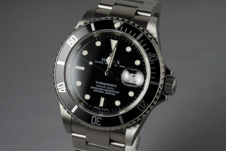 2006 Rolex Submariner 16610 with Box and Papers
