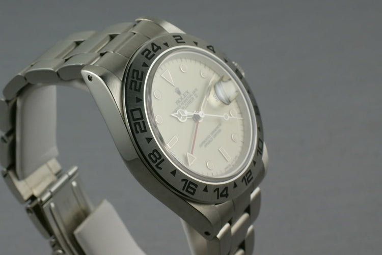 Rolex Explorer II 16550 Cream Rail Dial with service papers